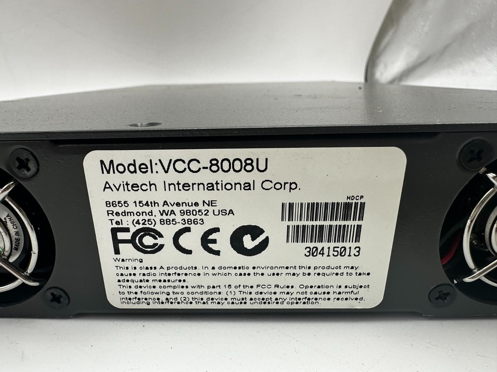 Avitech VCC8008U 4 DVI and 4 SDI Octo Split-Preowned