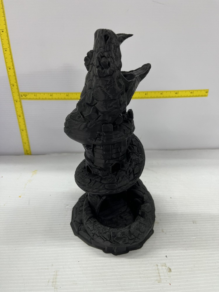 Coiled Snake Dice Tower Black