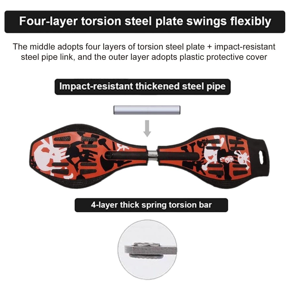 Caster Board Skateboard, Compact and Lightweight Caster Board Deluxe Junior C...