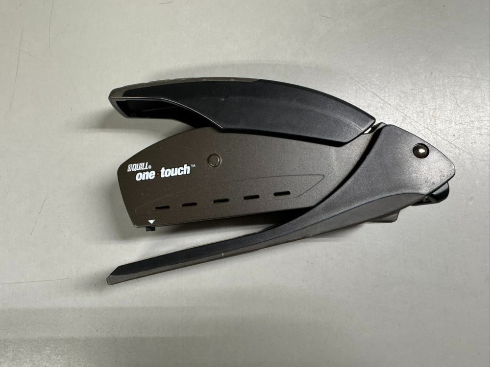 STAPLES Quill One Touch Stapler - Black - Desktop Office Supply
