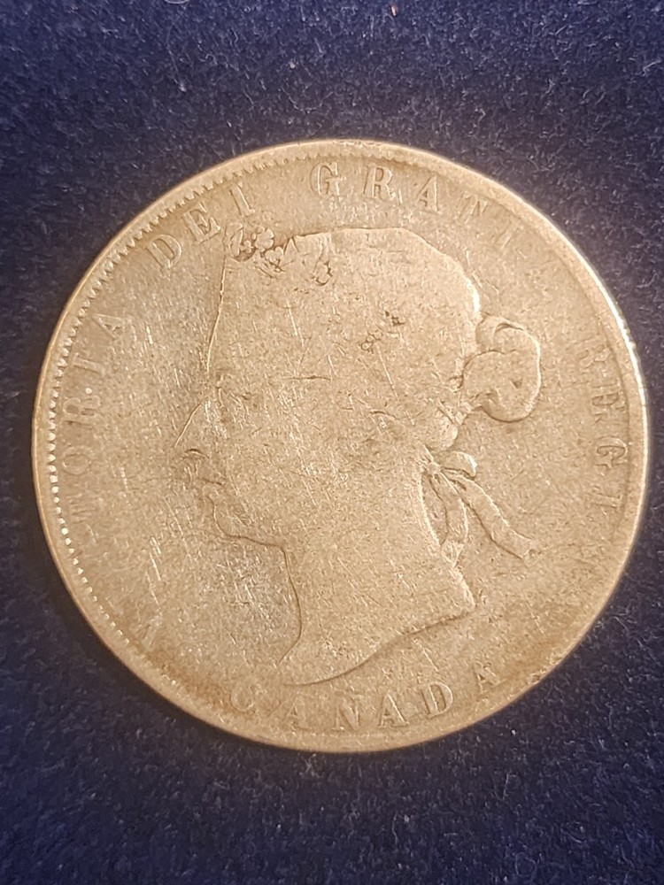 1901 Canada 50 Cents Silver Coin