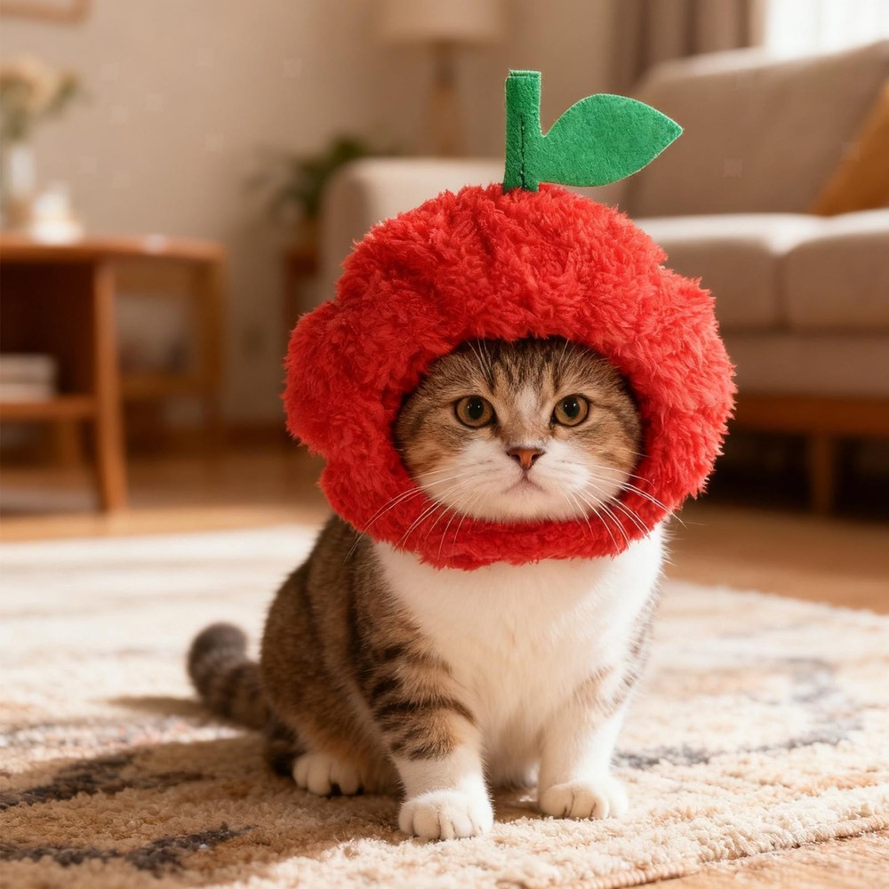 Pet Headgear Reusable Comfortable Accessory Plush Warm Soft Cat Costume