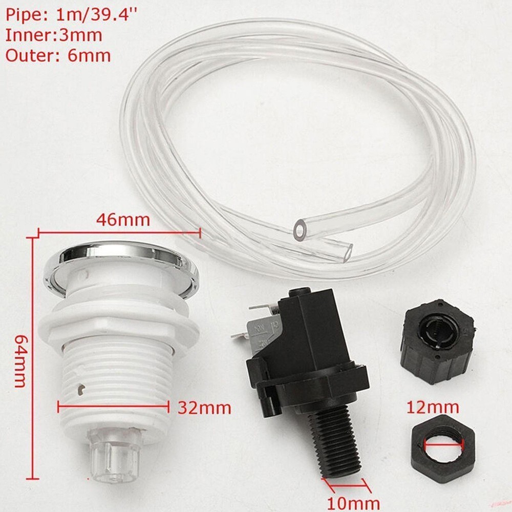 On/Off Push Button Switch Jetted Jet Bath Spa Hose Air Pool High Quality