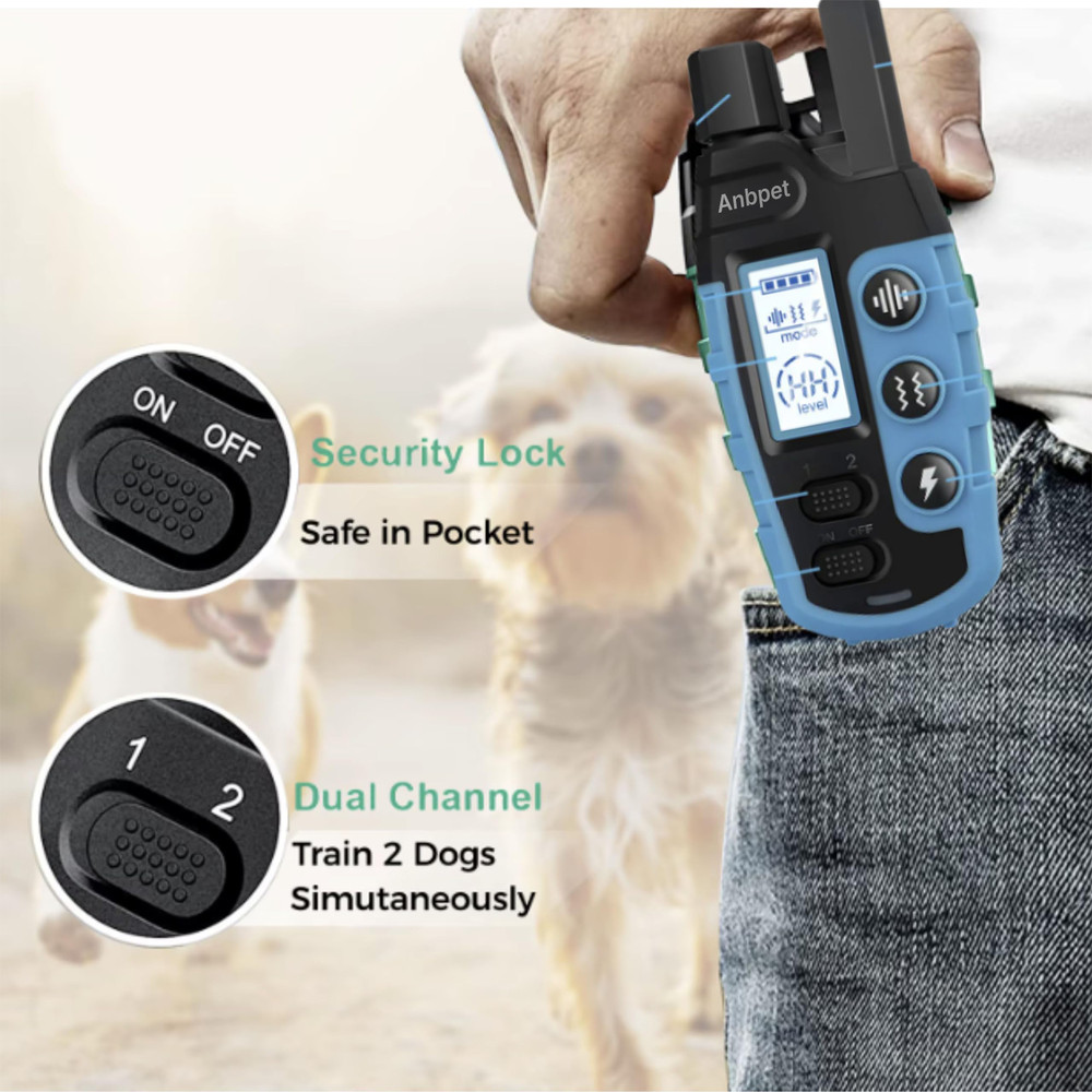 Anbpet Dog Shock Collar with Remote Long Range 3300ft E-Collar for Training Dog