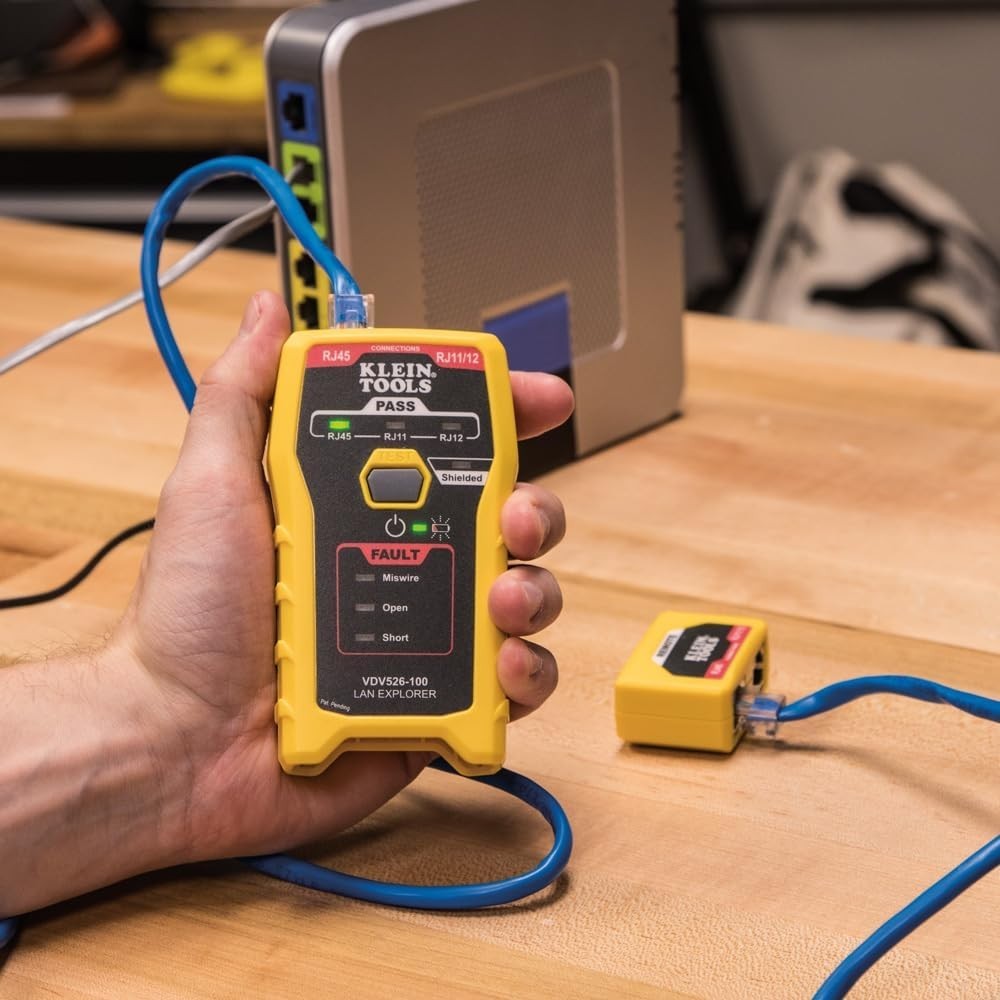 Ethernet Cable Tester and Crimper Kit, Pass-Thru Technology, Includes Connectors