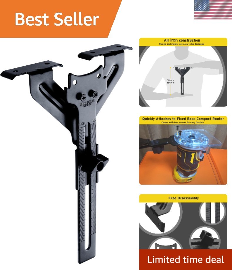 Professional Straight Edge Router Guide - Easy Attachment for Compact Routers
