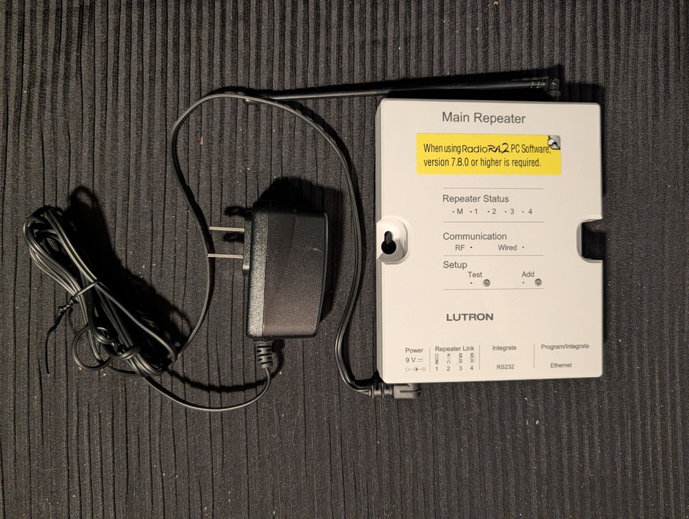 Lutron RadioRA2 RR-MAIN-REP-WH 120V Main Repeater Processor