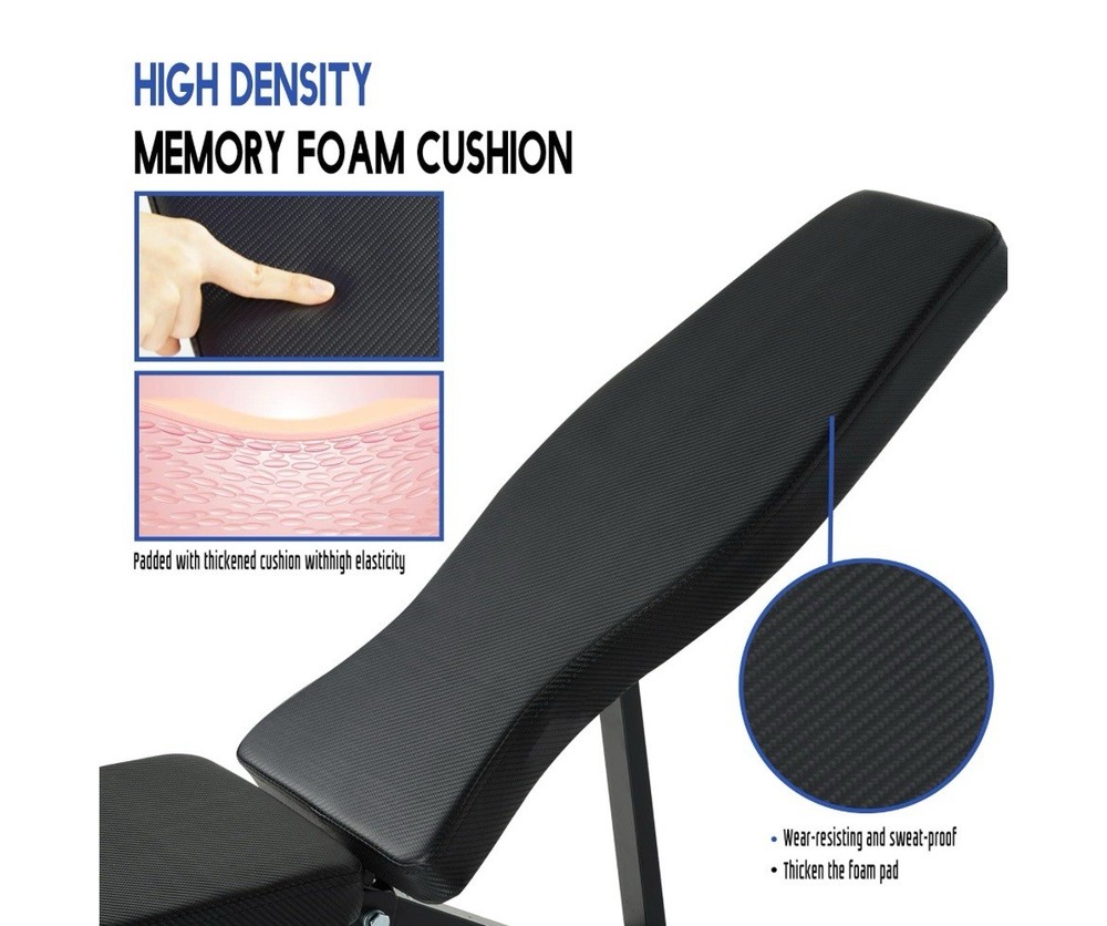 Anconats Weight Bench, Adjustable, Foldable