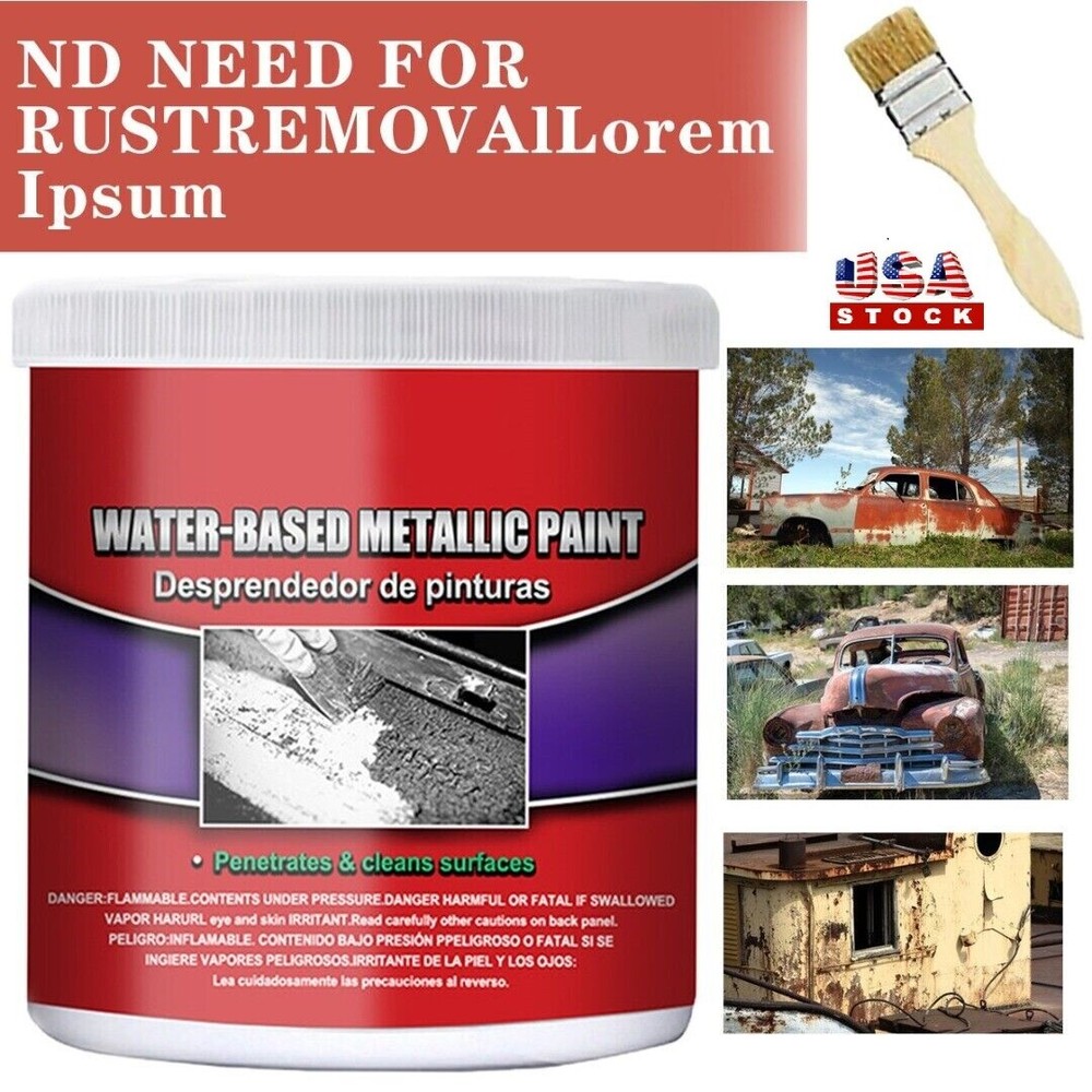 2× 100ML Metal Rust Remover Water-based Metallic Paint Rust Conversion Agent New