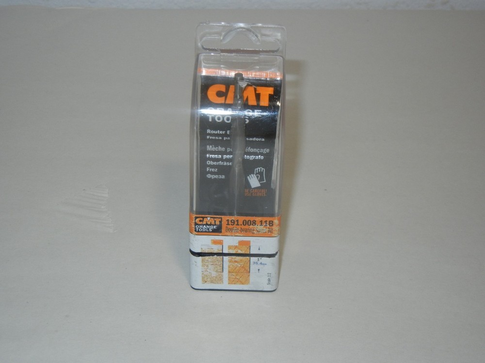 CMT 191.008.11B SOLID CARBIDE 1/4" SHANK UPCUT SPIRAL FLUSH BIT O RANGE TOOLS