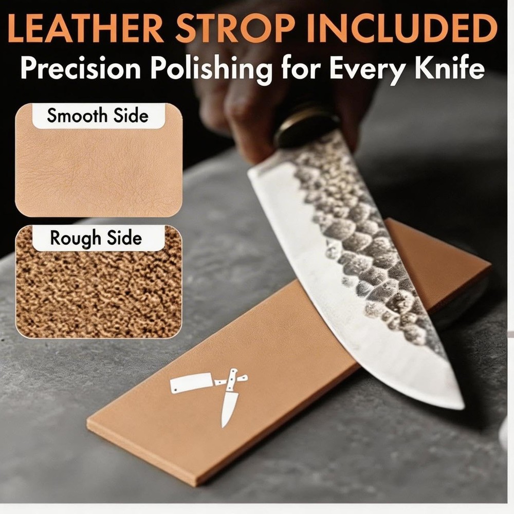 Premium Rolling Knife Sharpener, High Carbon 400, 1000, & 2 Angle, 2 Angle