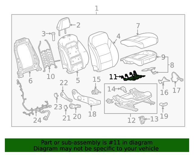 Genuine GM Front Seat Cushion Pad Support 84072726