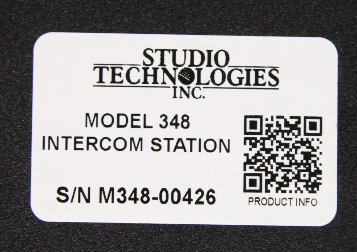 Studio Technologies Dante Model 348 Intercom Station With GME-3-12 Microphone