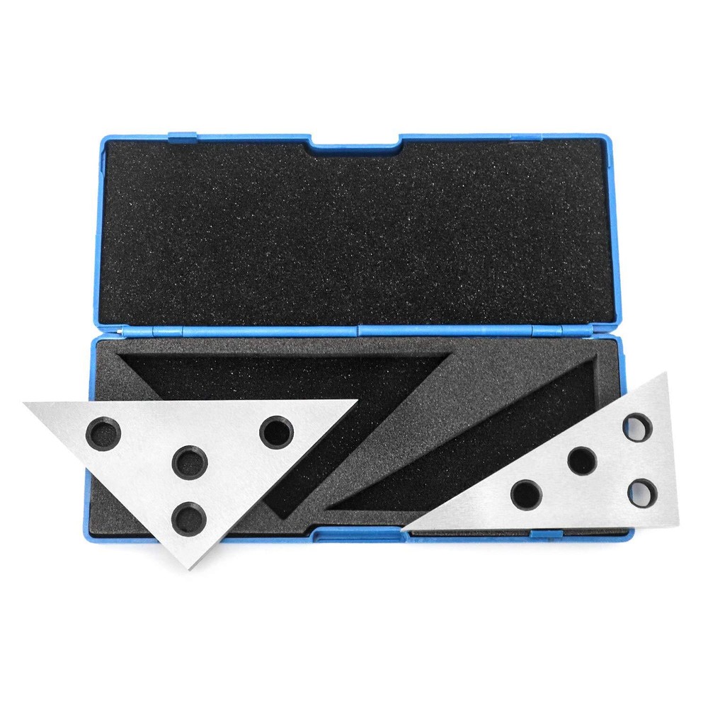 2 Pack Solid Angle Plate Set 30-60-90 Degree & 40-45-90 Degree Measurement Tool