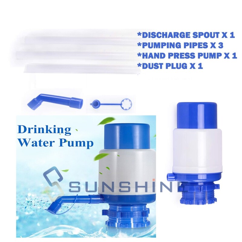 Hand Press Water Pump Dispenser 4/5/6 Gallon Easy Manual Bottled Drinking Water