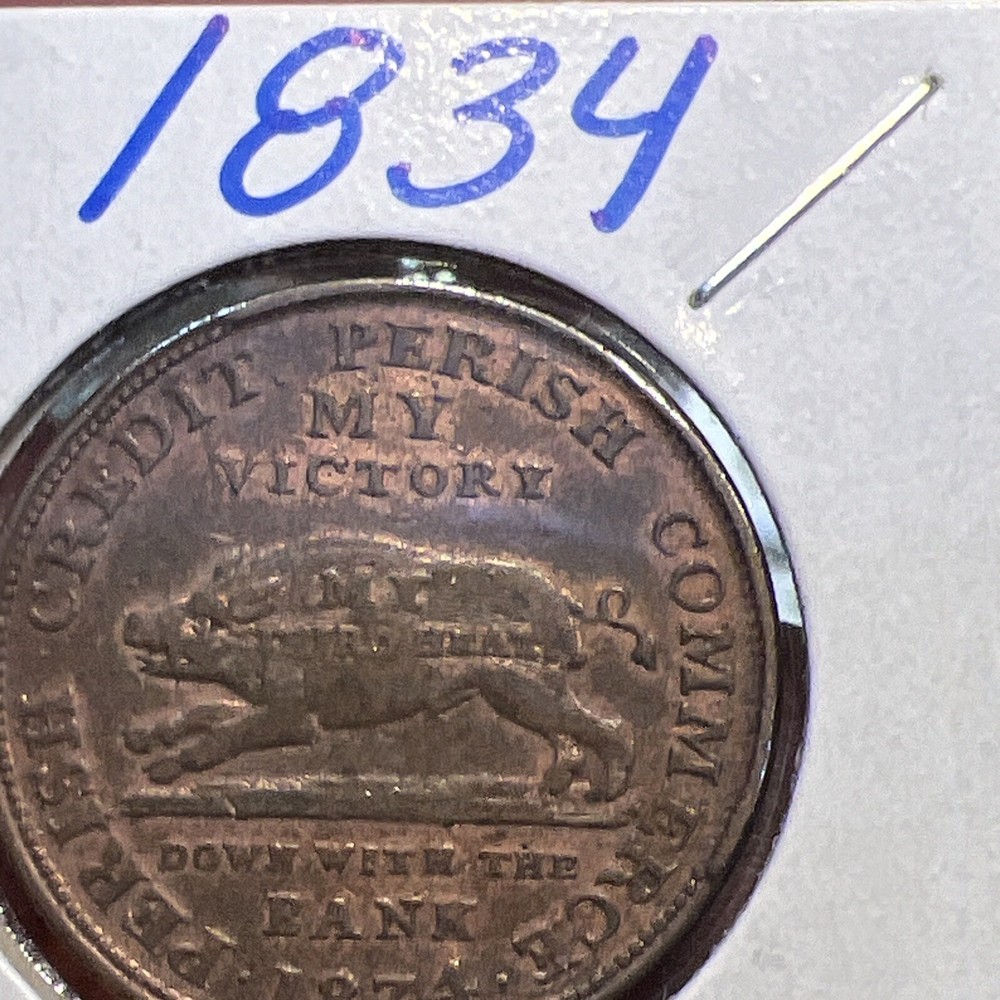 1834 Running Boar Hard Times Token