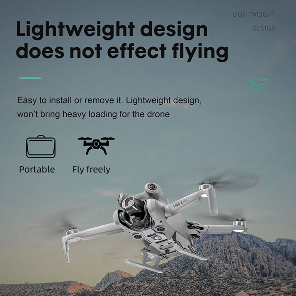 For DJI Mini4 Pro Extended Landing Gear Fall Protection Cushioning Train Frame