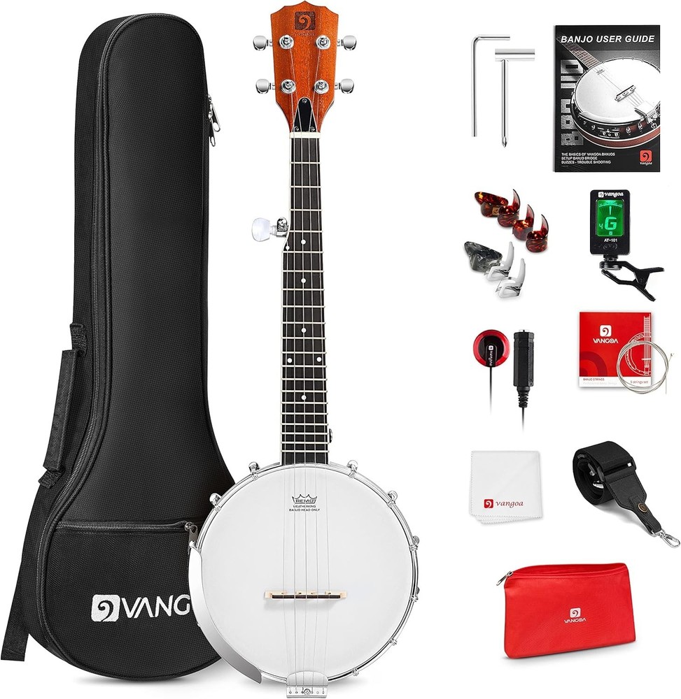 Mahogany Mini Banjo Bundle for Beginners