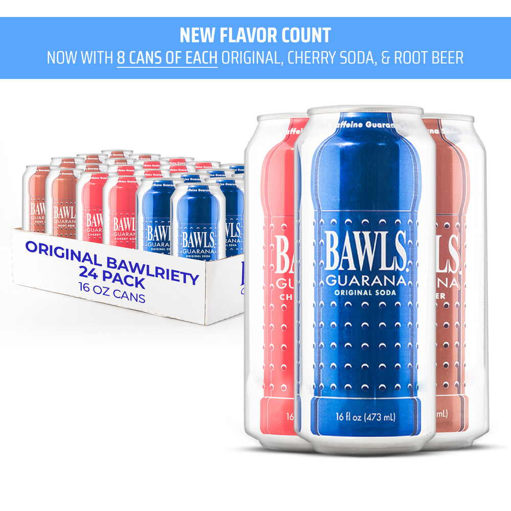 BAWLS Guarana Original Variety Can 24-Pack