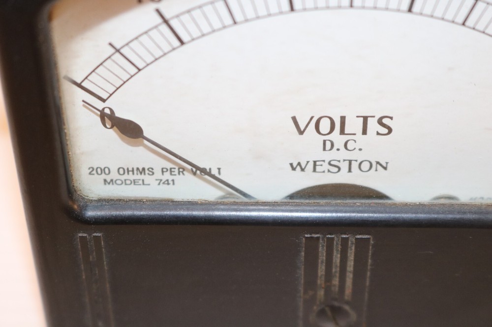 WESTON VOLTS DC Voltmeter, 200 OHMS PER VOLT, Model 741