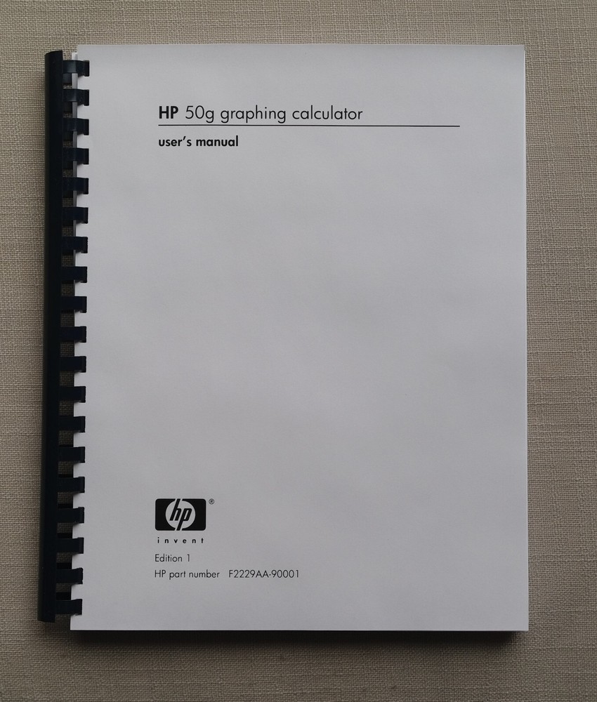 Manual for Hewlett Packard HP 50G Calculator