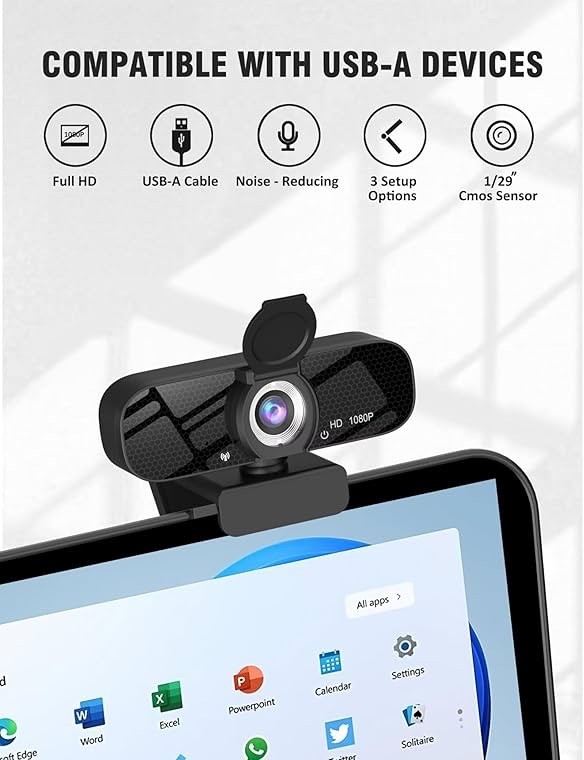 Auto Focus HD Video Webcam 1080p