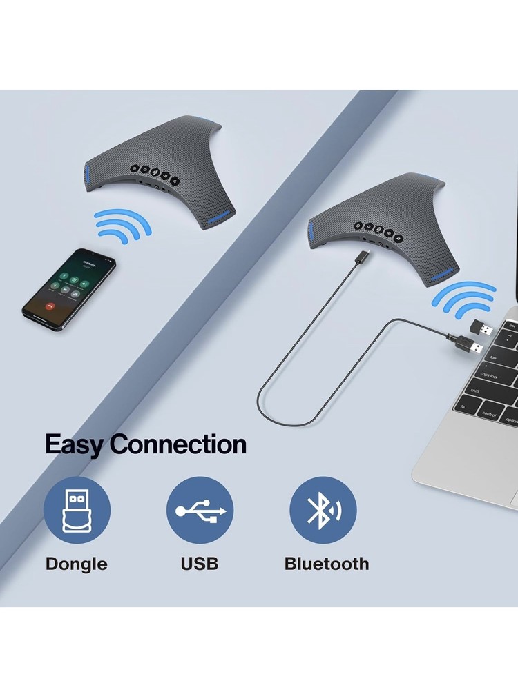 RayBit Conference Bluetooth Speakerphone, video conferencing compatible, multi