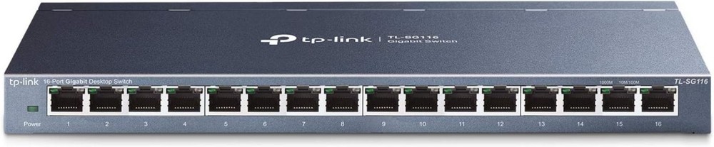 Gigabit Ethernet Network Switch with 16 Ports