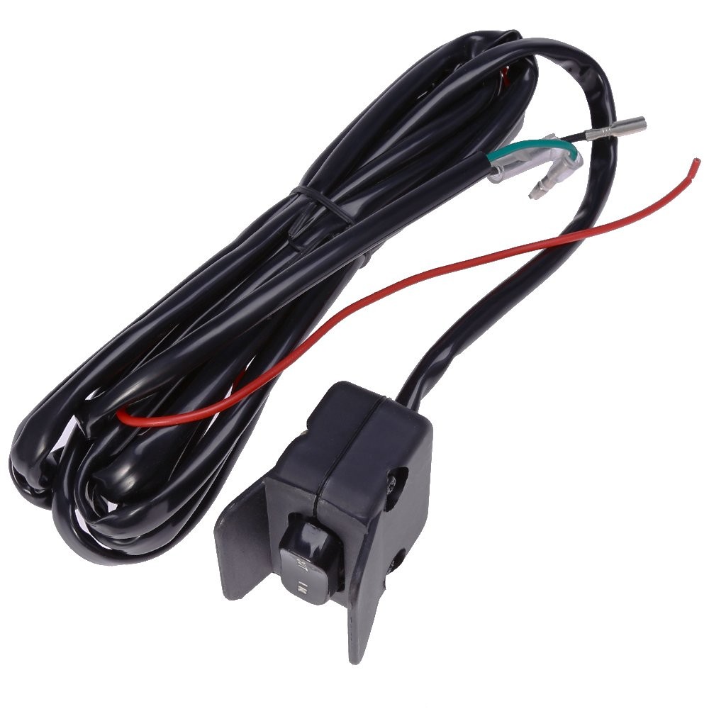 Saihisday 12V Winch Rocker Thumb Switch with Mounting Bracket Handle Black