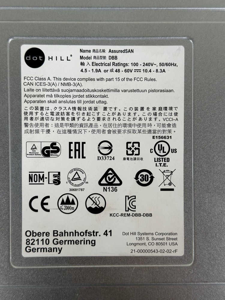 Quantum QXS 24-bay SAS disk array w/ Dual 3-07364-01 Quantum SAS SAN Controller