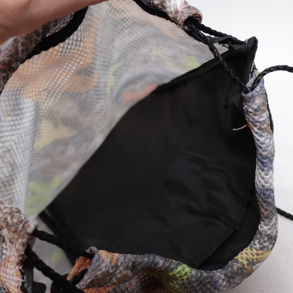 Camouflage Mesh Drawstring Cinch BagNetting Material for Hunting Ground Bli