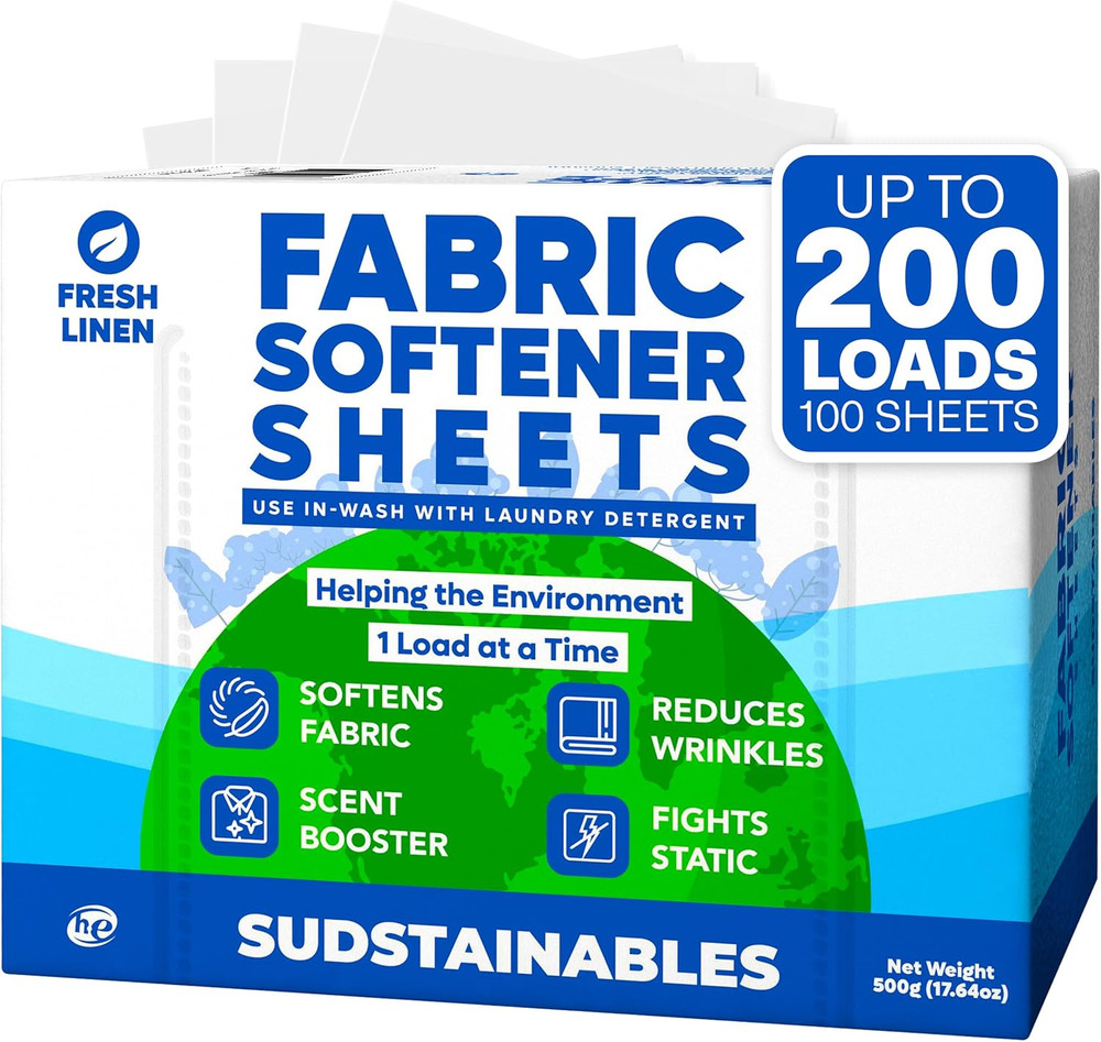 Fabric Softener Sheets for Washer – Eco-Friendly Laundry Softener Sheets for Was