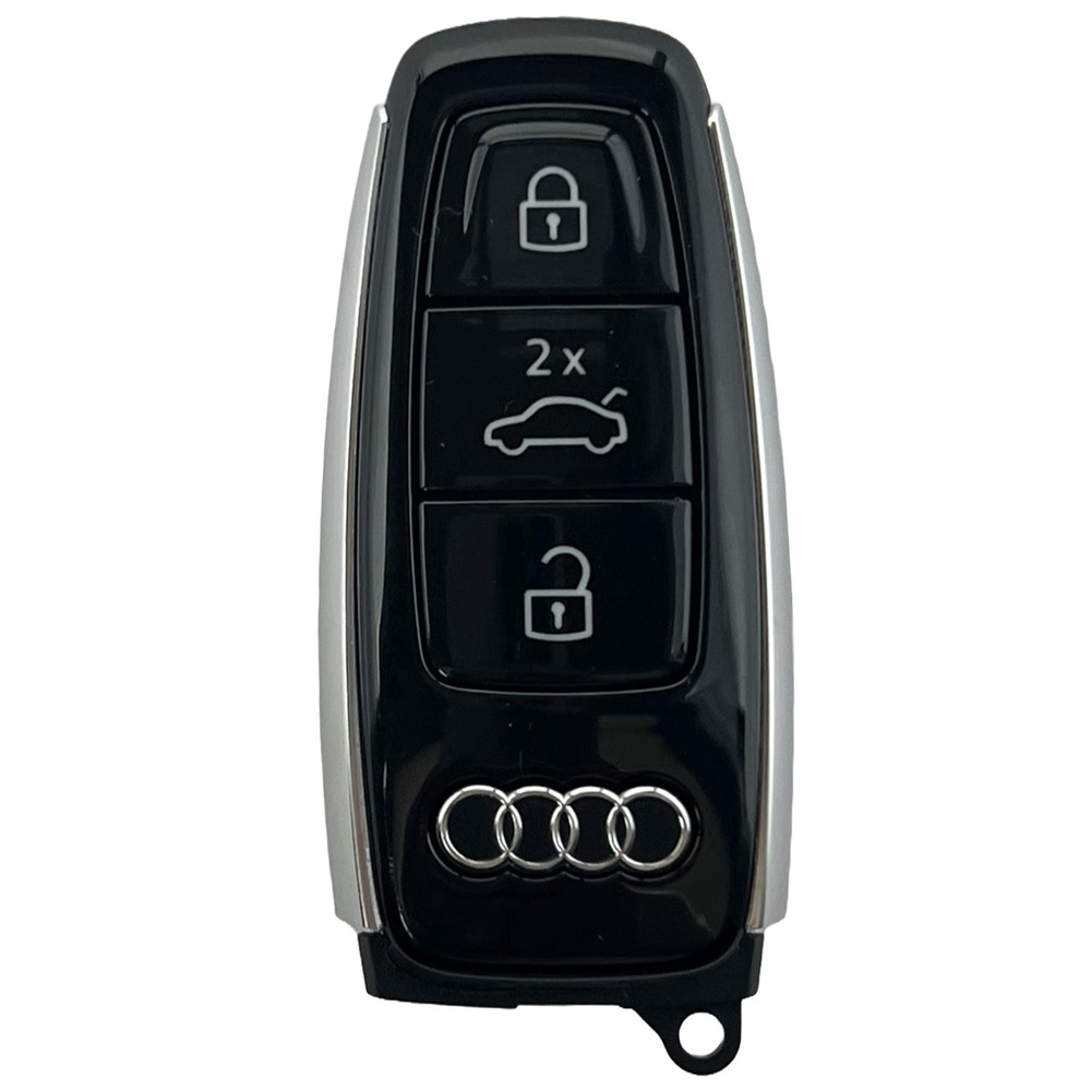 2 Oem Audi Smart Key Fob Remote Transmitter Keyless + Uncut Key Insert IYZ-AK2