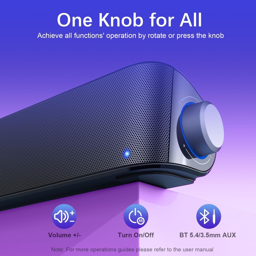 Nylavee Computer Speakers with Subwoofer, 2.1 PC System Black