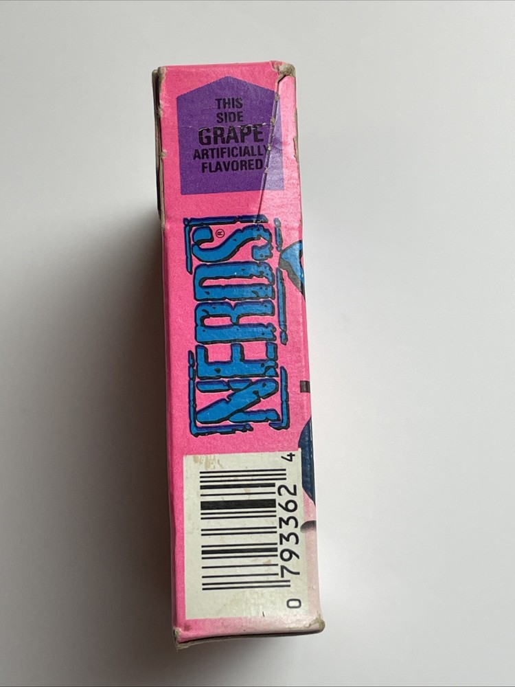 1992 Willy Wonka Nerds Candy Box With Adventures In Time Sweepstakes empty