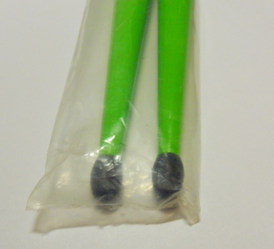 Hot Sticks Drum Sticks, 2B NYLON Tip DRUMSTICKS, GREEN DRUMSTICKS