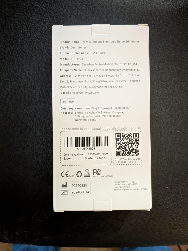 Comfytemp Transcutaneous Electronic Nerve Stimulator BRAND NEW