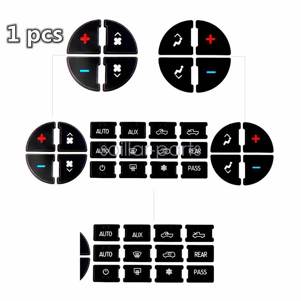 Replacement Climate Control Button Stickers For 2006-2014 Chevrolet GMC New