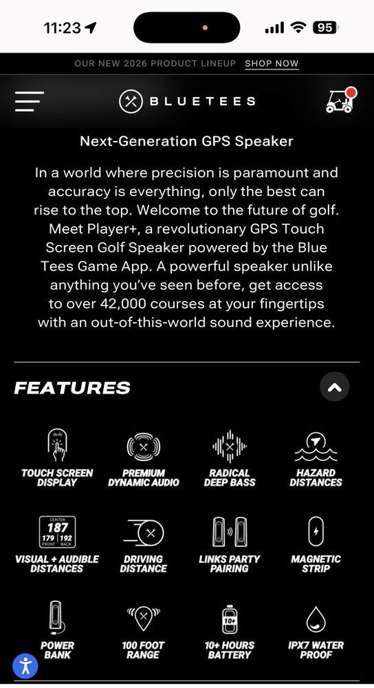 Blue Tees The Player+ GPS Speaker