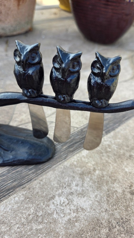 Cast Iron Owl Dip Spreaders