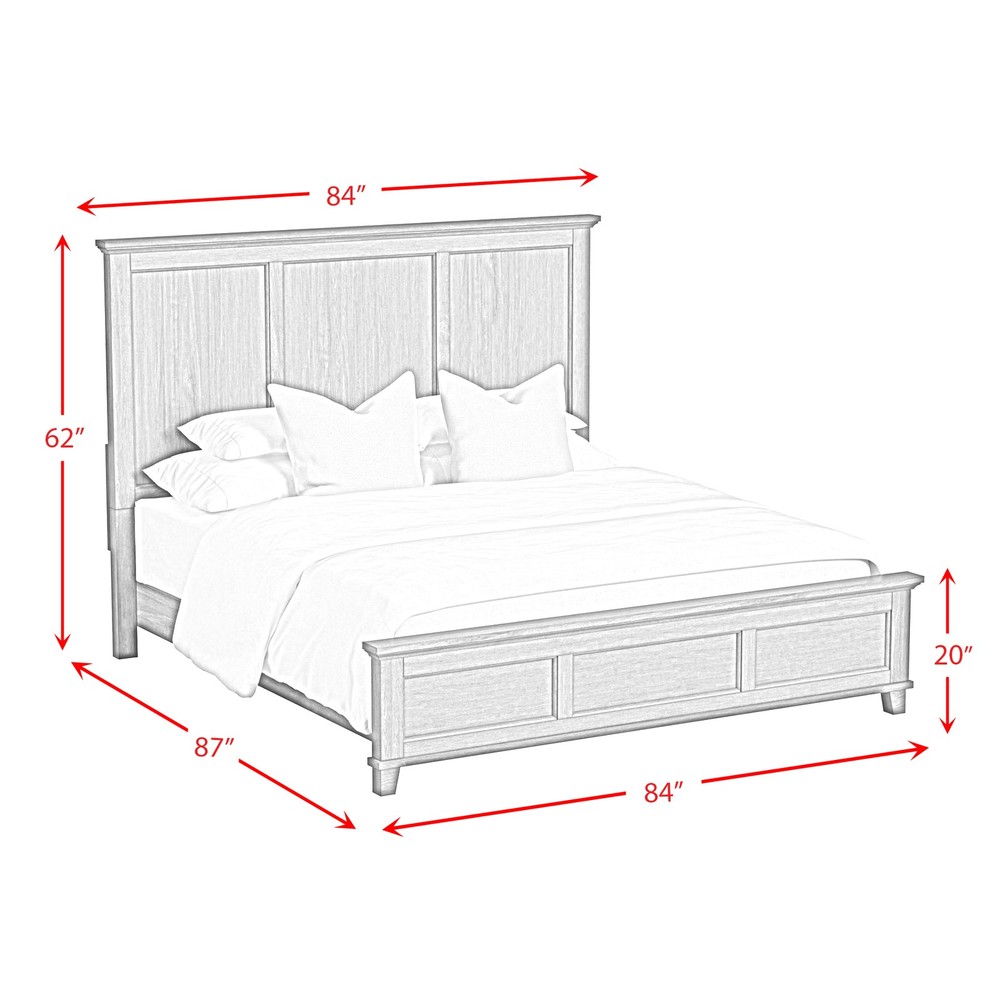 Henrik King Panel 3PC Bedroom Set in Ivory
