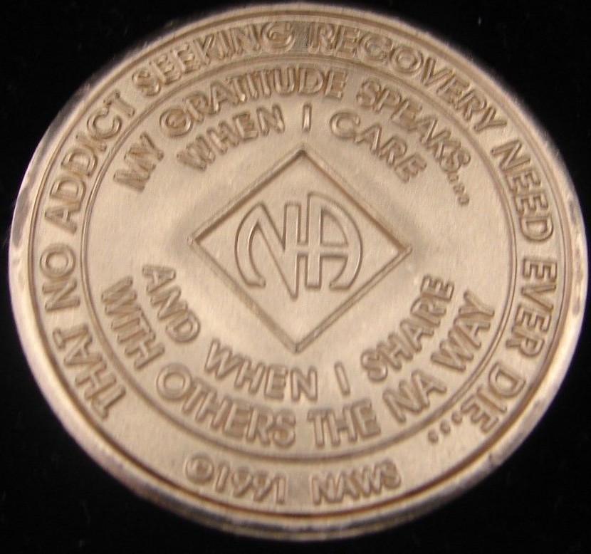 Narcotics Anonymous 23 year Medallion Bronze NA Coin Chip Token Clean