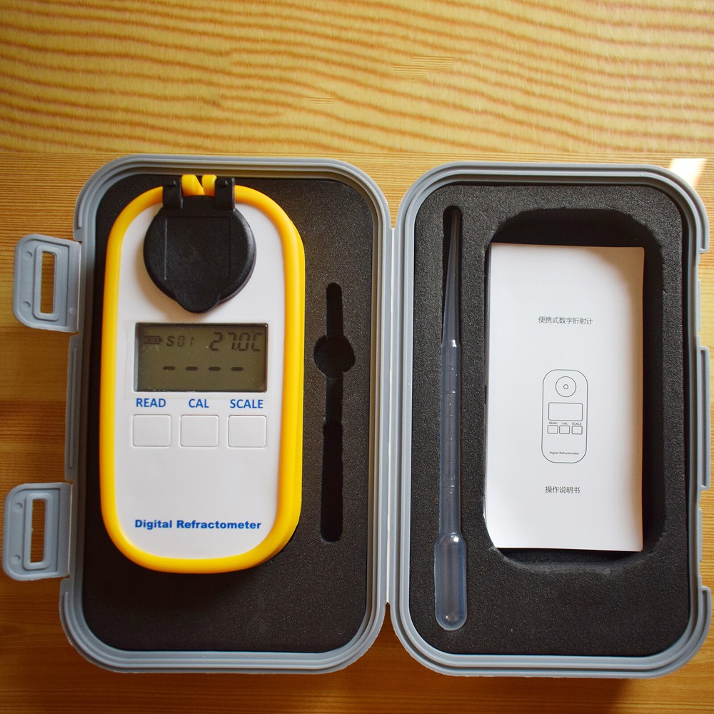 Portable Alcohol Refractometer Digital Display Magnetic Wine Refractometer
