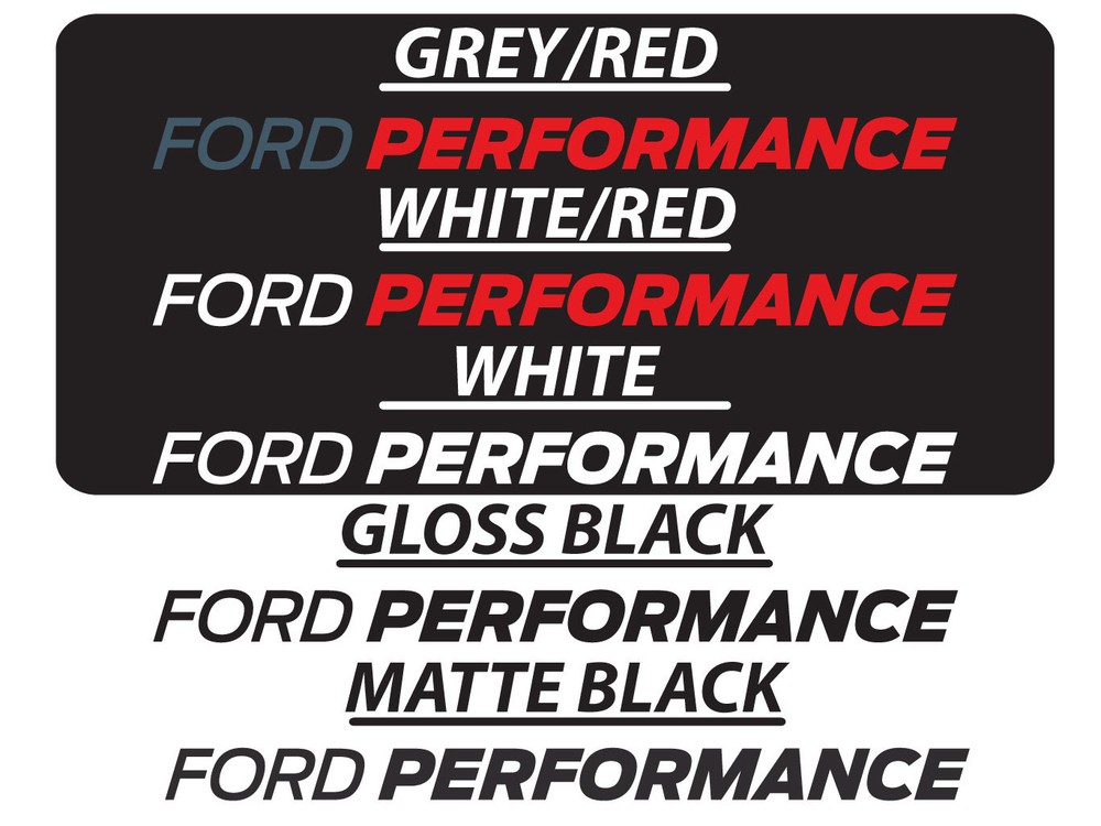 Mustang Ford Performance Side Windshield Sticker Vinyl Graphics Licensed Decal