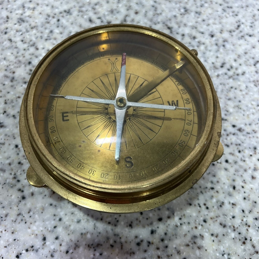 Compass Decorative Designer Round Shape Essex Brass