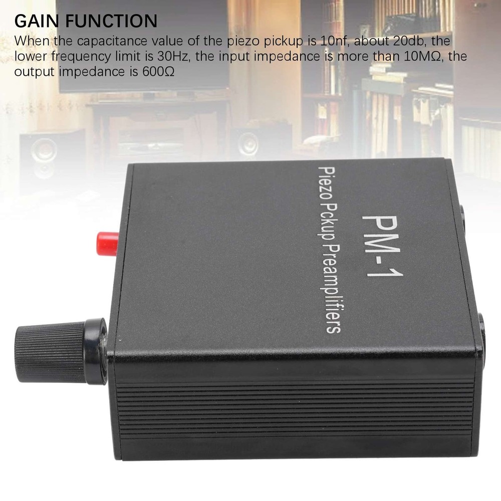 Compact Piezo Pickup Preamp Amplifier For Guitar New