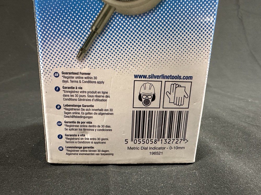 Metric Dial Indicator 0-10mm Silverline 196521 Boxed