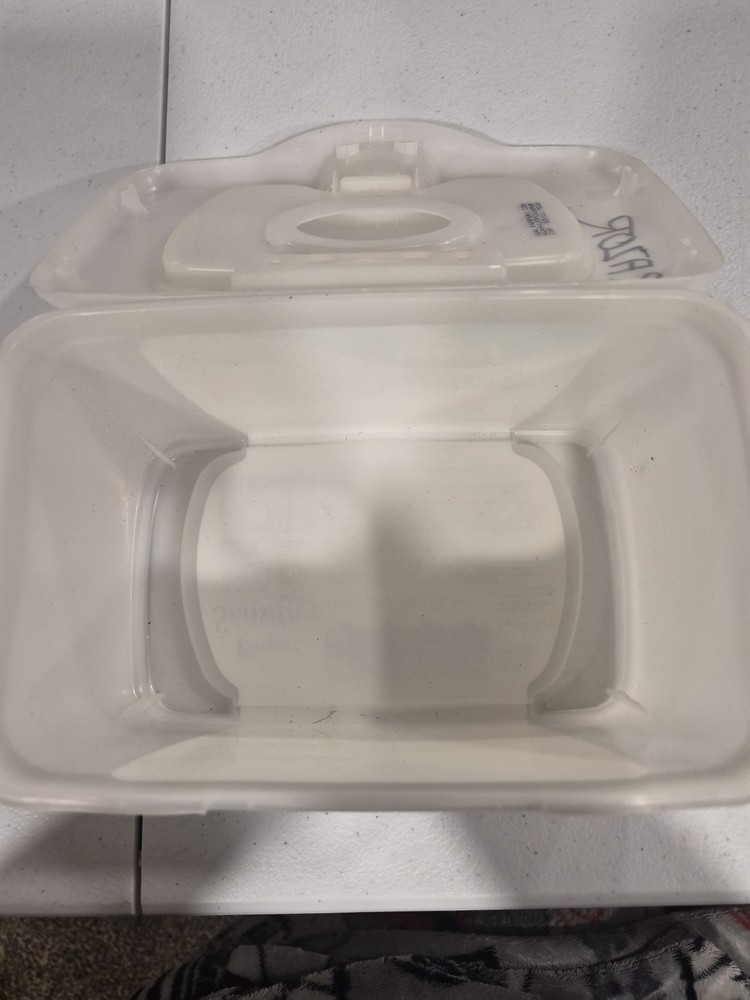 Pampers Sensitive EMPTY Plastic Baby Wipes Container Name Written