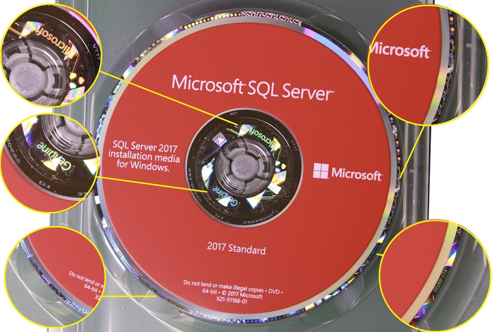 SQL Server 2017 Standard 24 Core DVD COA Genuine Holographic Authentic Retail