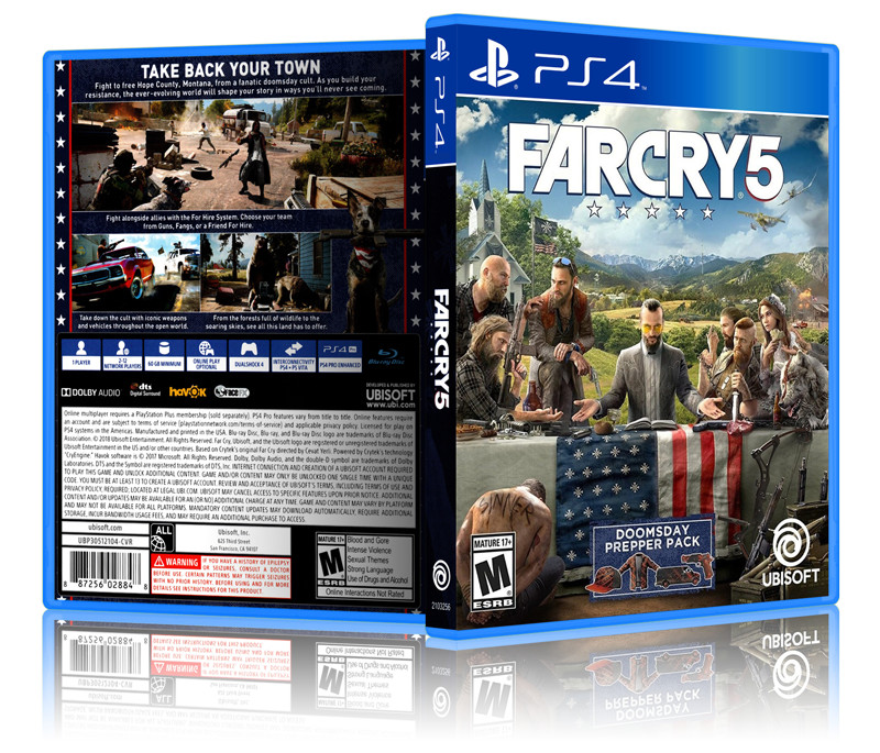 Far Cry 5 - Replacement PS4 Cover and Case. NO GAME!!